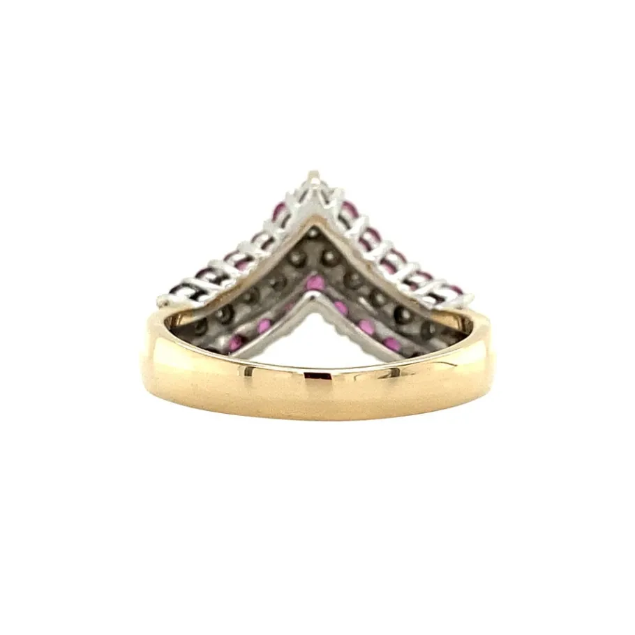 gold_ring_with_ruby_and_d_4-2.webp Gold ring with ruby and diamonds 14 krt>Vintage Jewellery Clearance