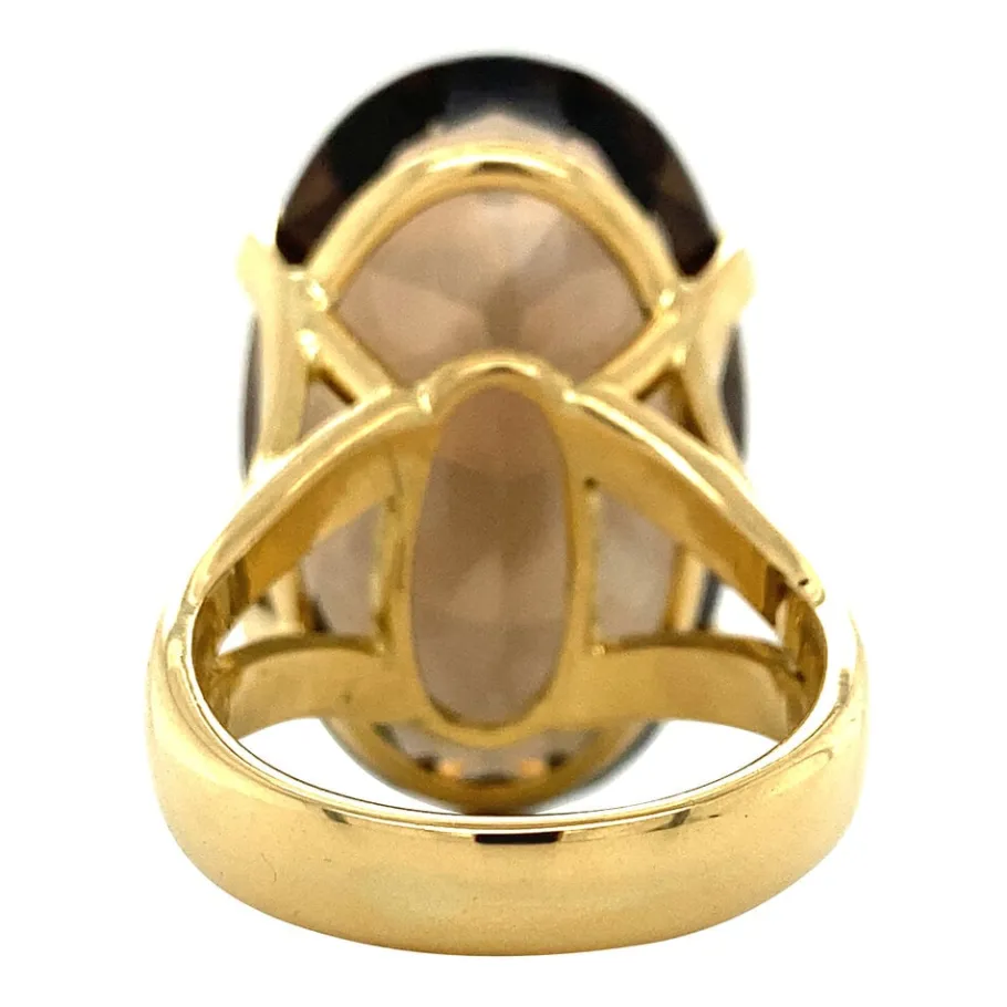 gold_ring_with_smoky_topa_4.webp Gold ring with smoky topaz 14 krt>Vintage Jewellery Online