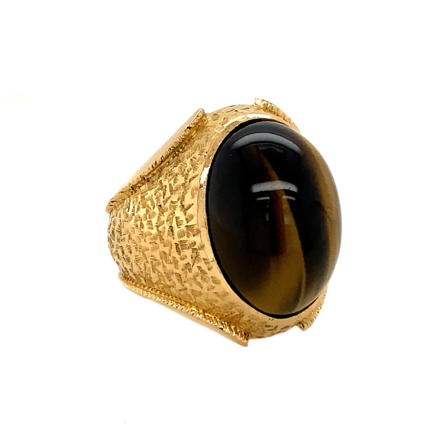 gold_ring_with_tiger_eye__2-1.webp Gold ring with tiger eye 20 krt>Vintage Jewellery Online