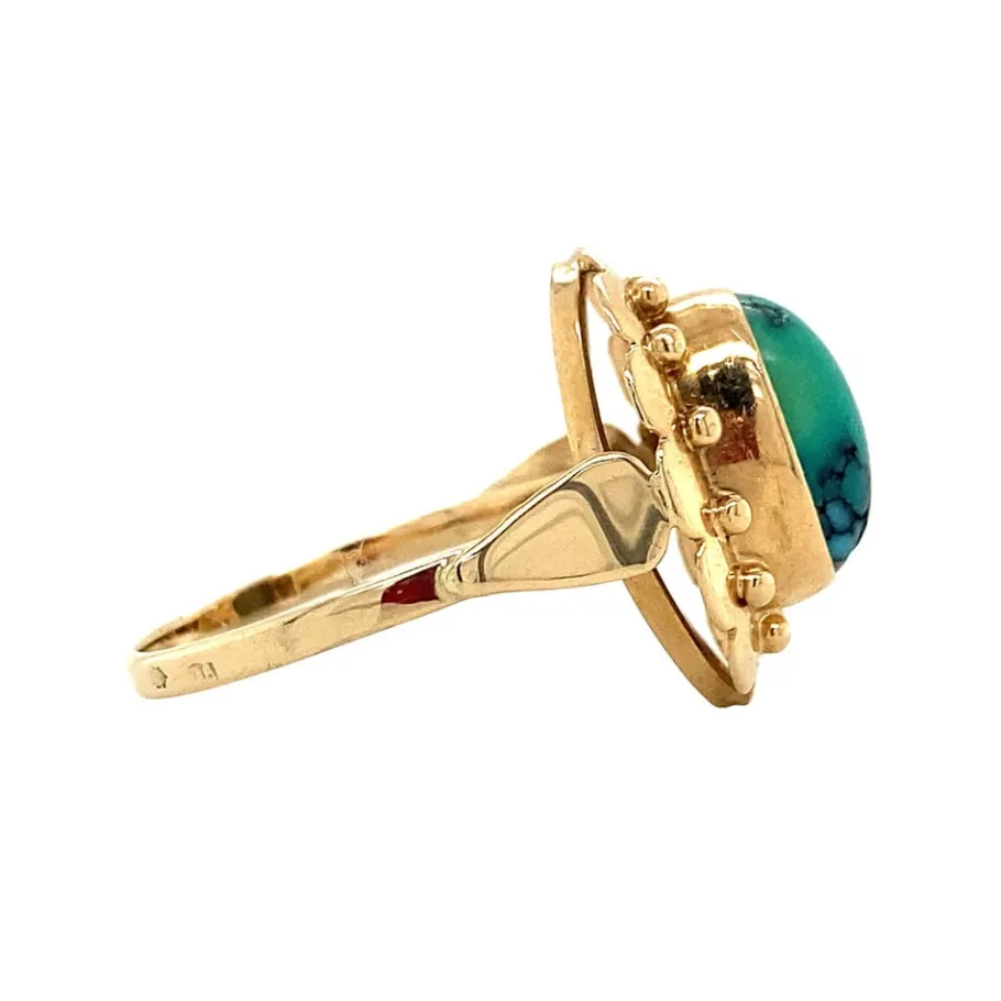 gold_ring_with_turquoise__3-3.webp Gold ring with turquoise 14 krt>Vintage Jewellery Best
