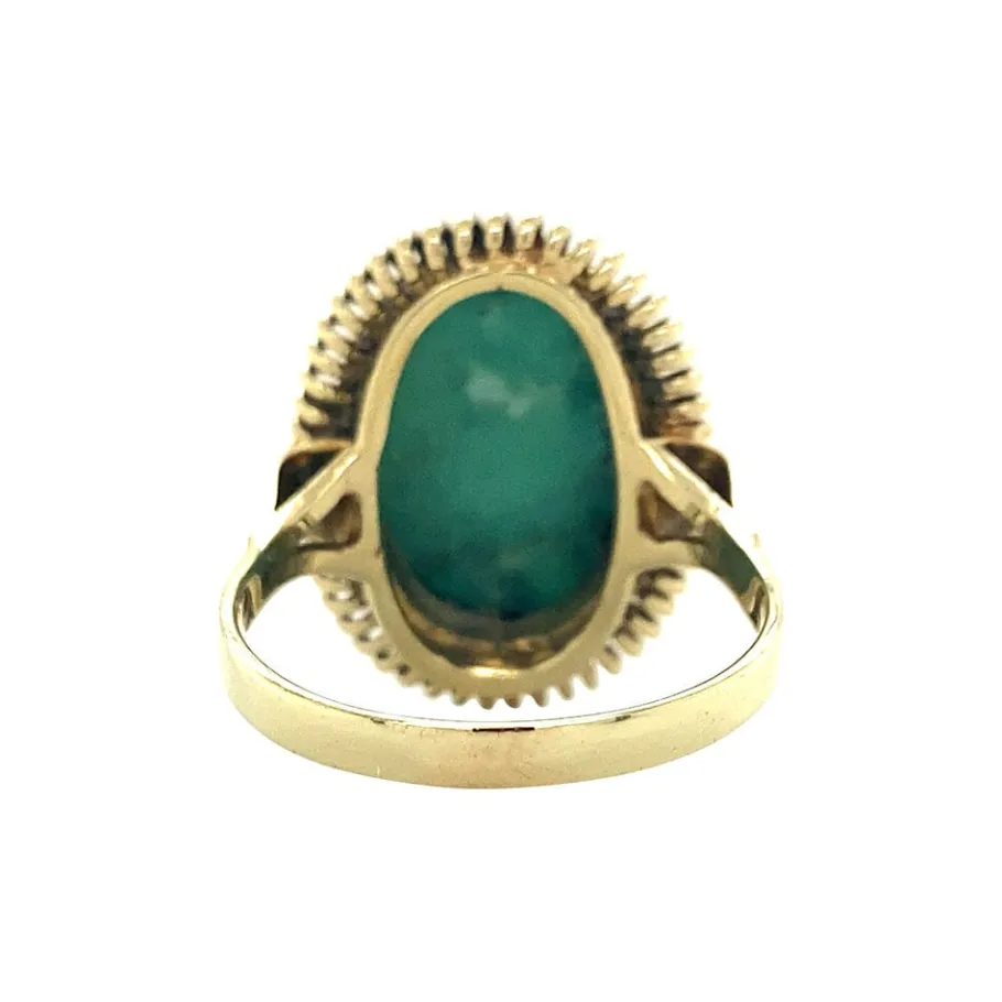 gold_ring_with_turquoise__4-2.webp Gold ring with turquoise 14 krt>Vintage Jewellery Outlet
