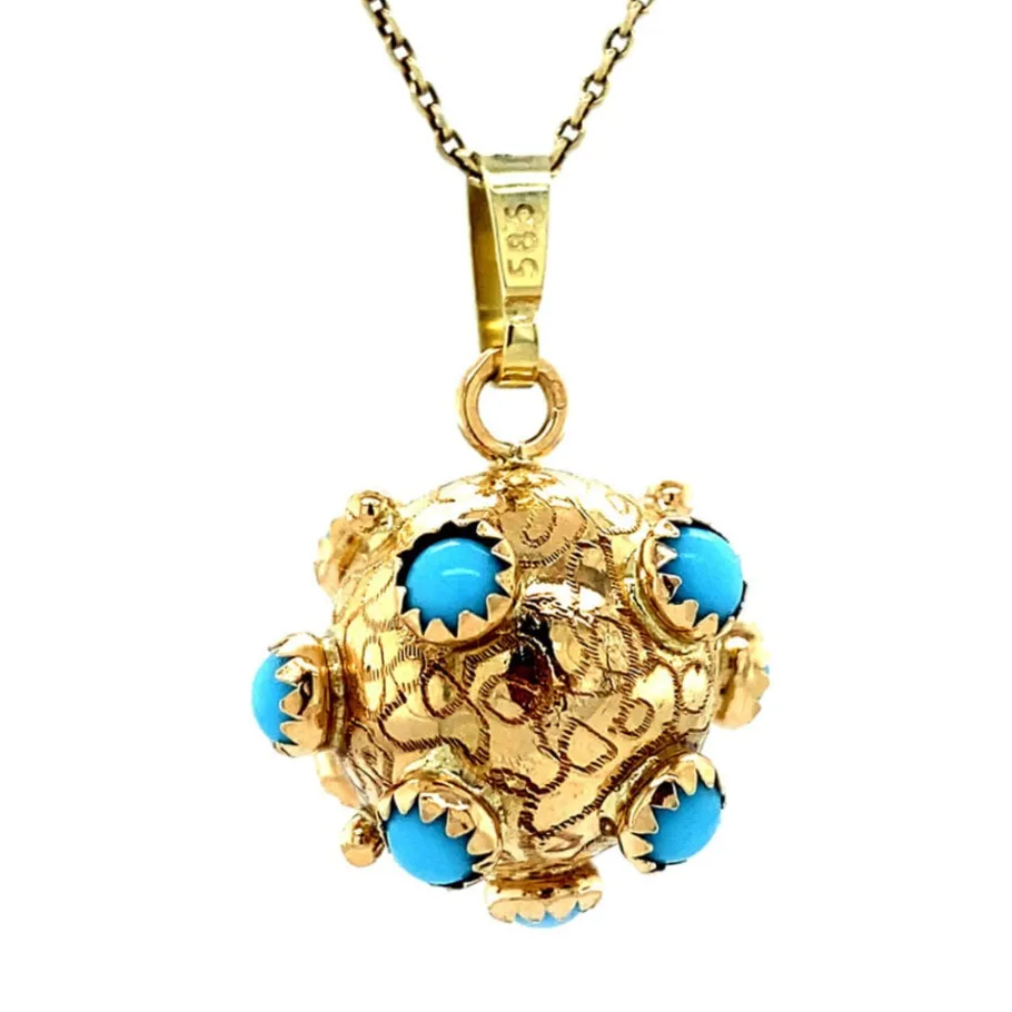 gold_sputnik_pendant_with_4-1.webp Gold sputnik pendant with colour stone 14 krt>Vintage Jewellery Clearance