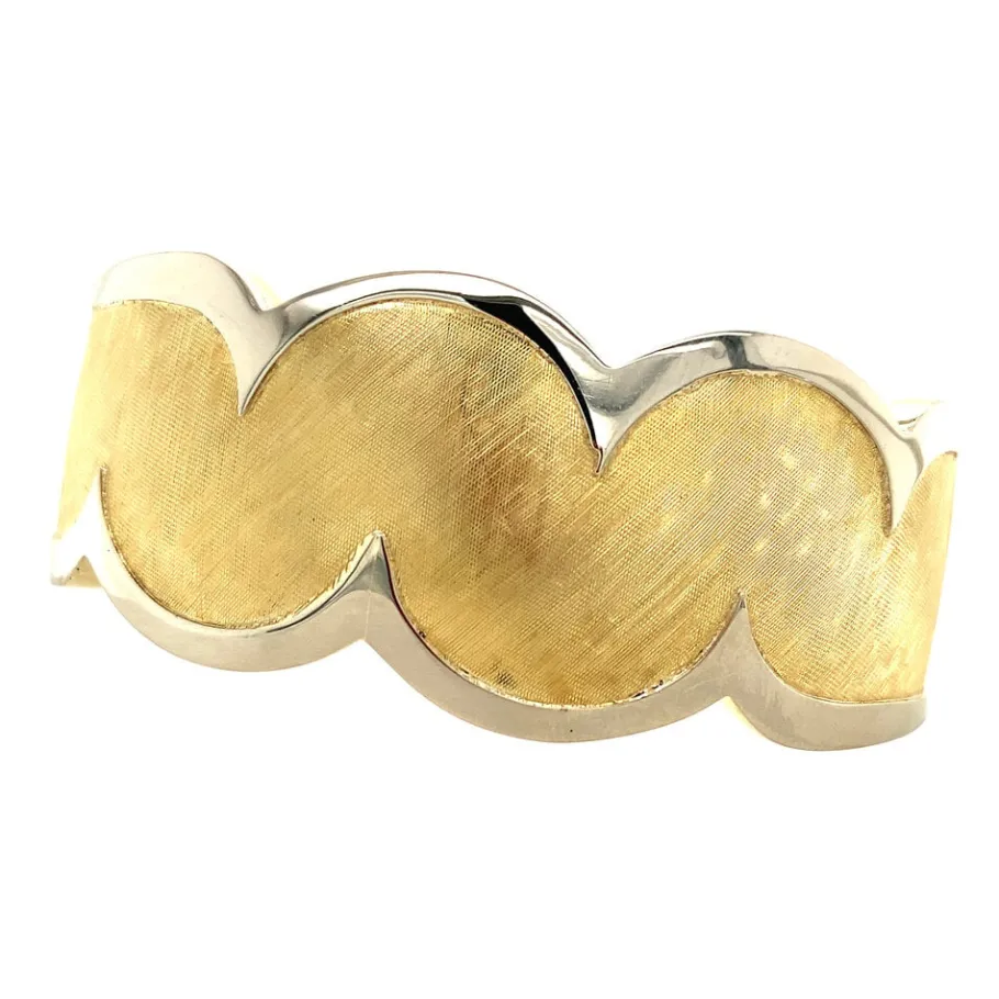 Gold tooled bangle 14 krt>Vintage Jewellery Best