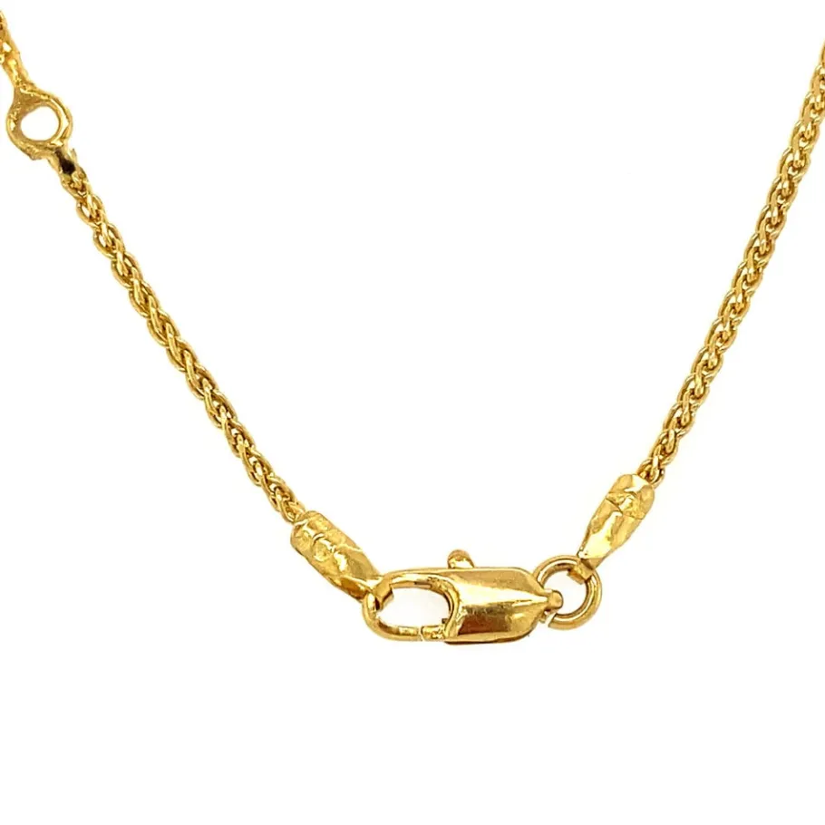 necklace_with_diamond_and_4.webp Necklace with diamond and amethyst pendant 12 krt>Vintage Jewellery Online