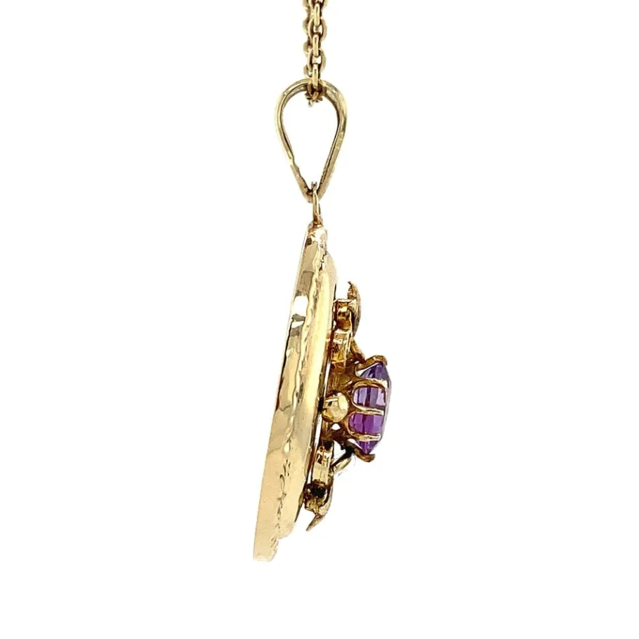 pendant_with_amethyst__kr_3.webp Pendant with amethyst 9 krt>Vintage Jewellery Online
