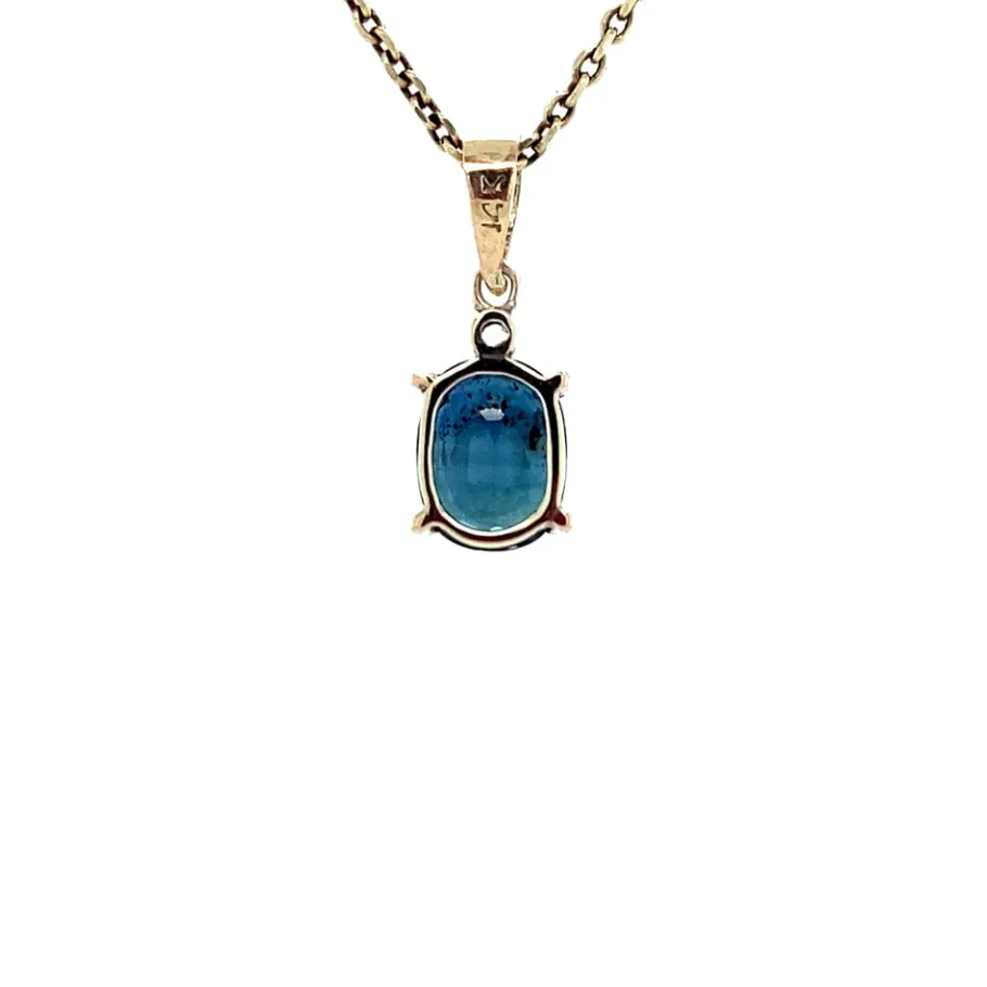 pendant_with_sapphire__kr_4.webp Pendant with sapphire 10 krt>Vintage Jewellery New