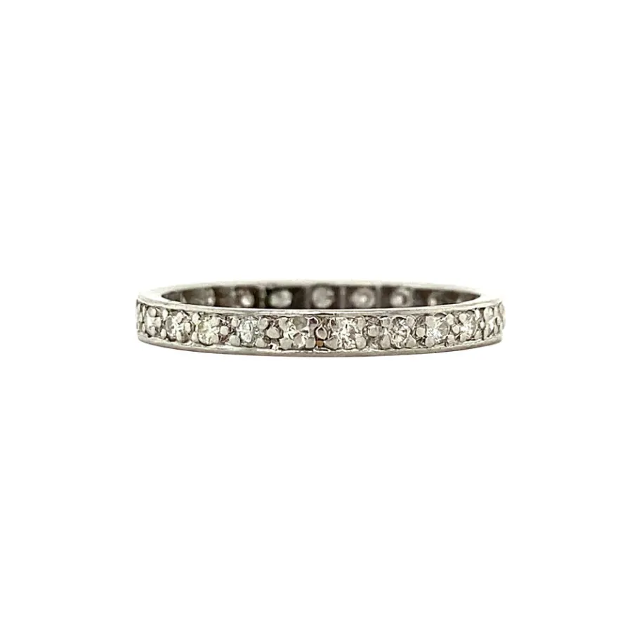 Platinum alliance ring with diamond 950>Vintage Jewellery Fashion