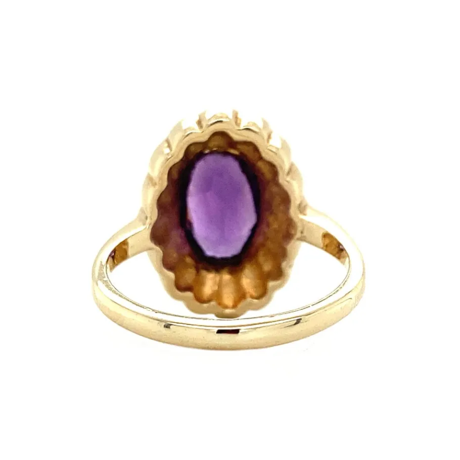 ring_with_amethyst_and_pe_4.webp Ring with amethyst and pearl 9 krt>Vintage Jewellery Hot