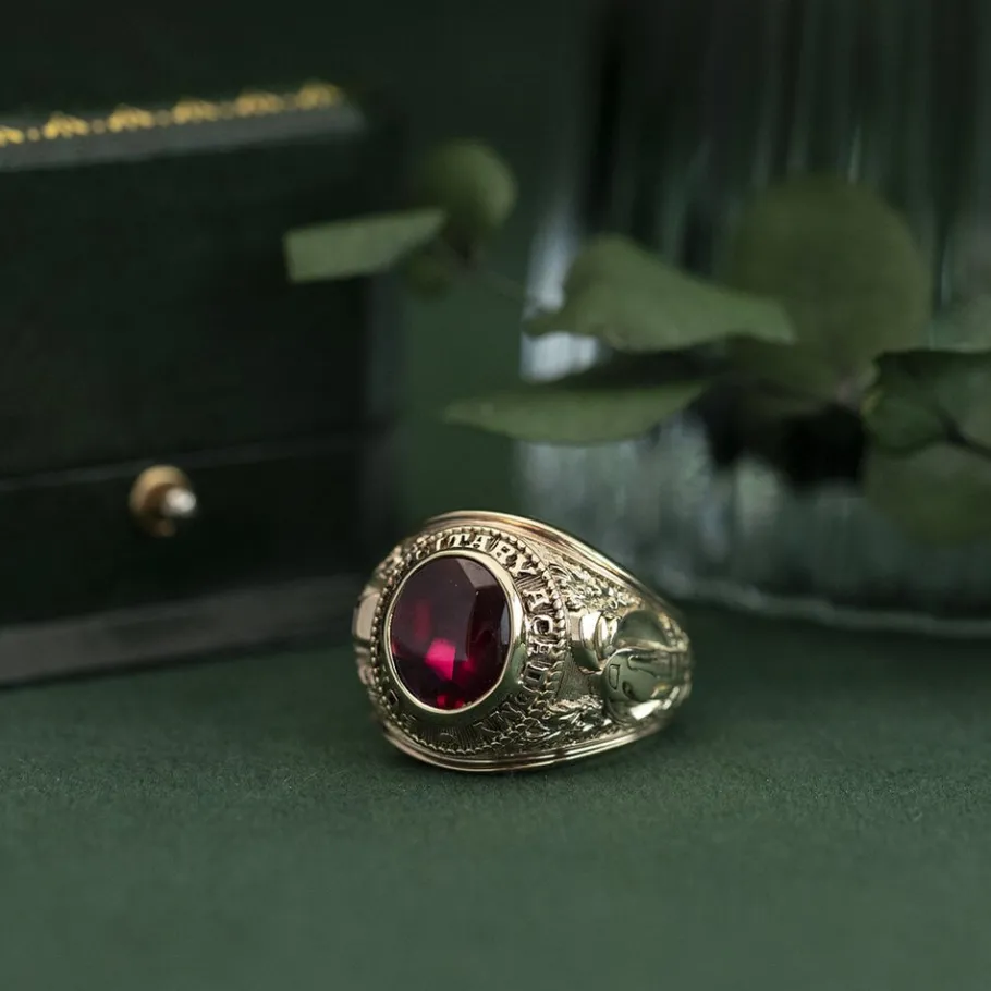 Ring with ruby 10 crt>Vintage Jewellery Discount
