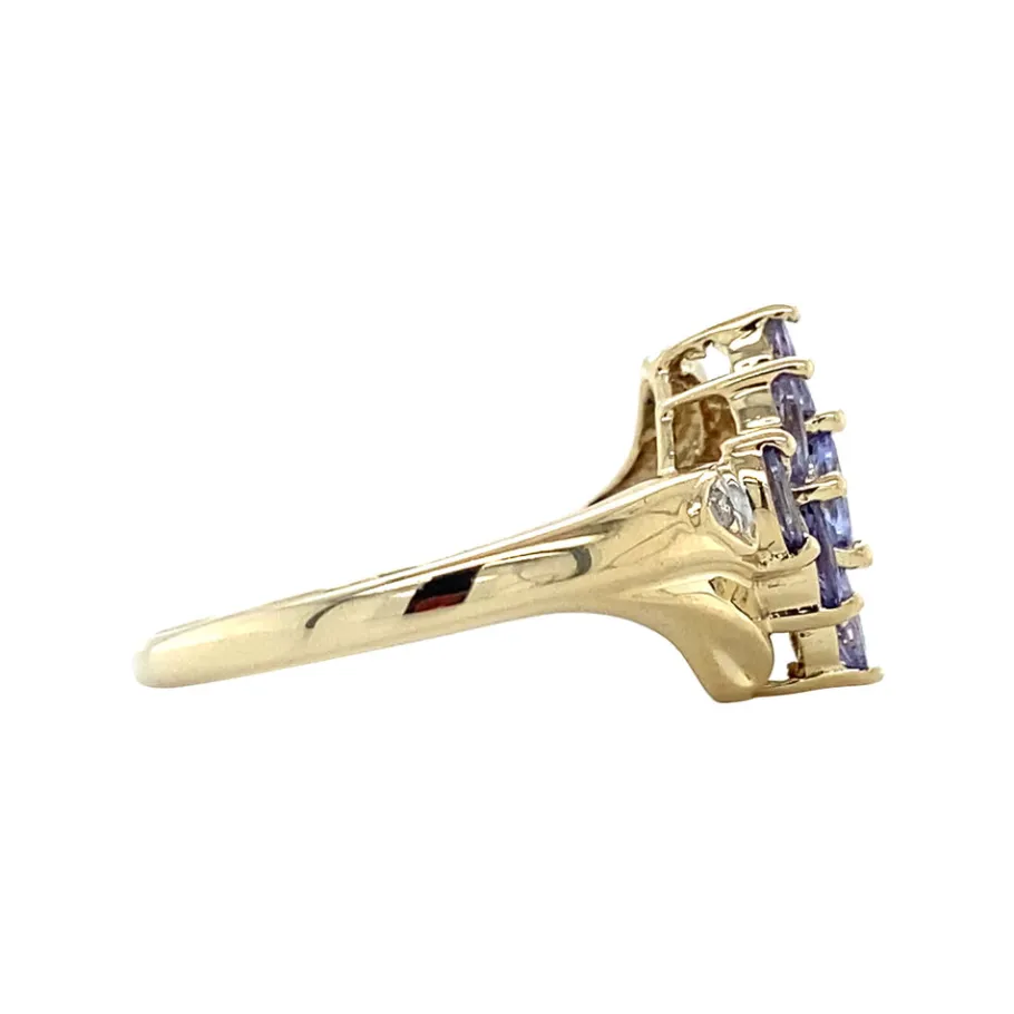 ring_with_tanzanite_and_d_3.webp Ring with tanzanite and diamonds 9 krt>Vintage Jewellery New
