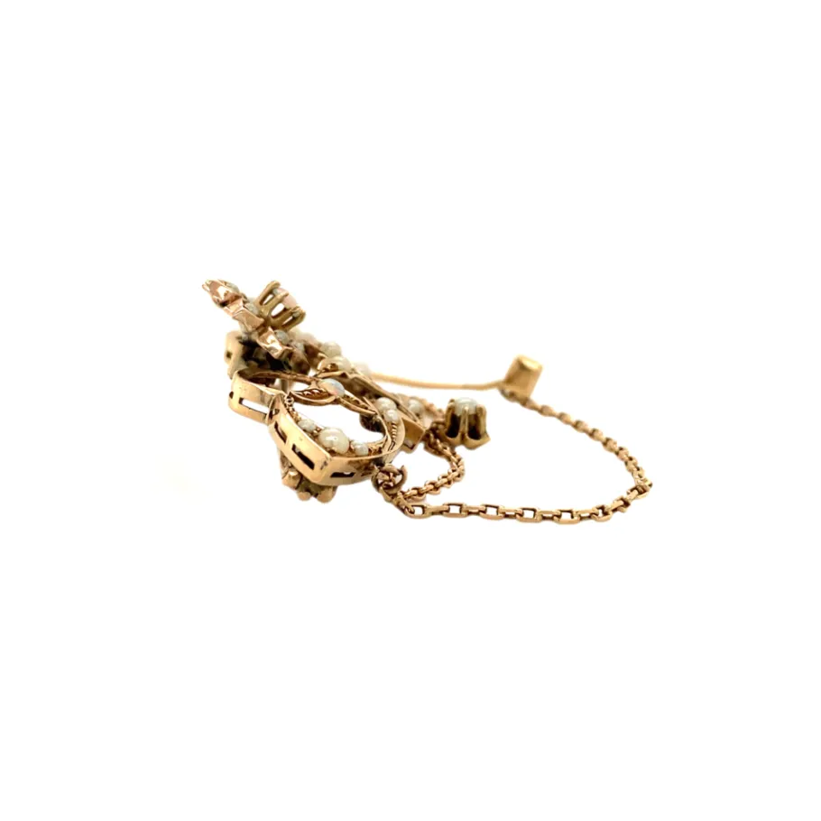 rose_gold_brooch_with_pea_3.webp Rose gold brooch with pearl and opal 14 krt>Vintage Jewellery Sale
