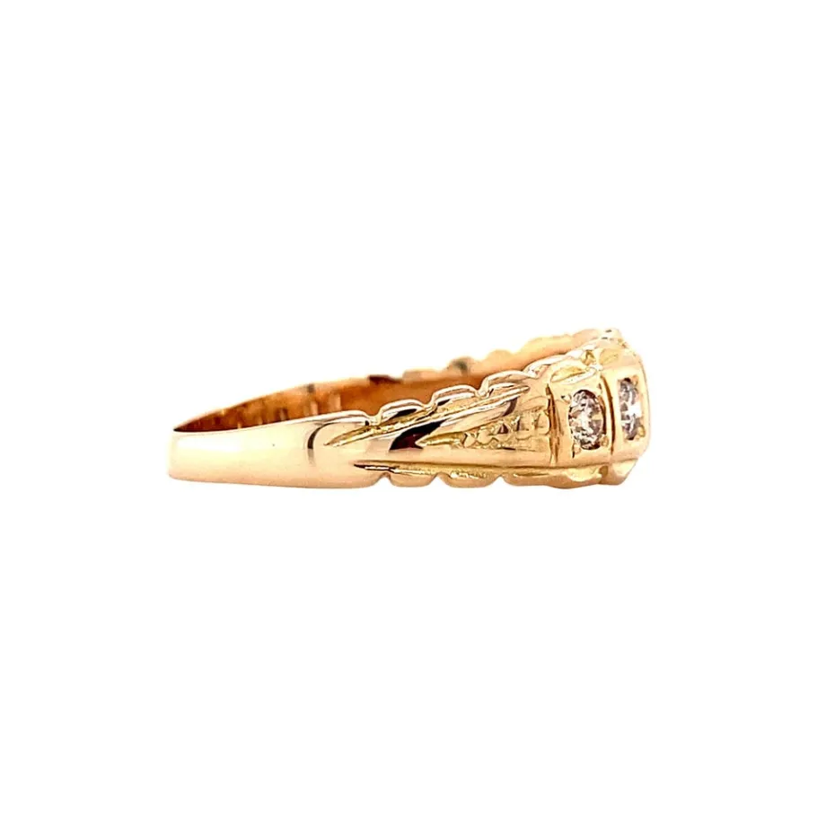 rose_gold_ring_with_diamo_3.webp Rose gold ring with diamonds 14 krt>Vintage Jewellery Outlet