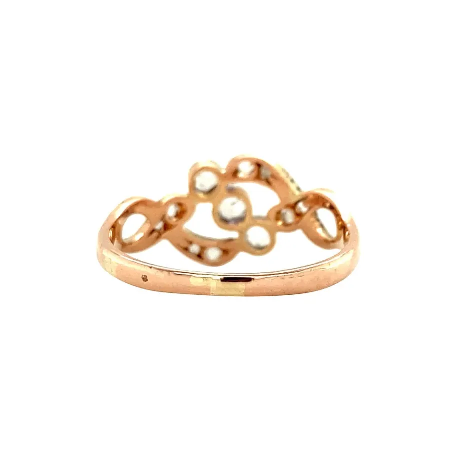 rose_gold_ring_with_diamo_4-1.webp Rose gold ring with diamonds 14 krt>Vintage Jewellery Clearance