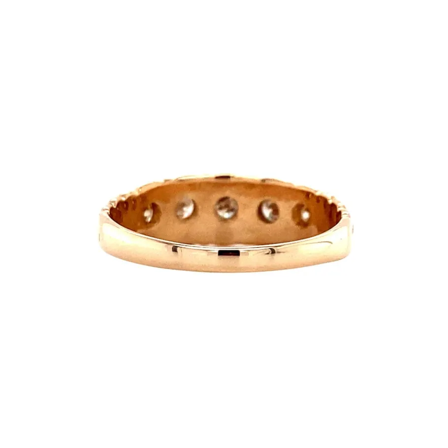 rose_gold_ring_with_diamo_4.webp Rose gold ring with diamonds 14 krt>Vintage Jewellery Outlet
