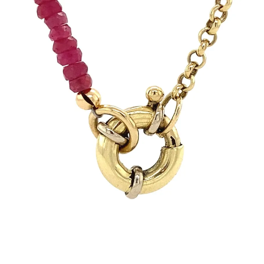 ruby_emerald_and_sapphire_4.webp Ruby, emerald and sapphire necklace 14 krt>Vintage Jewellery Clearance