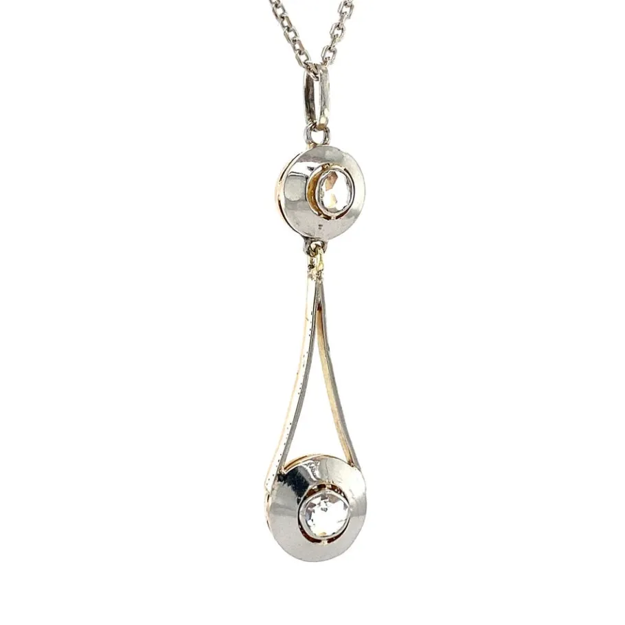 tricolour_gold_pendant_wi_2-1.webp Tricolour gold pendant with diamonds 14 krt 900>Vintage Jewellery Online