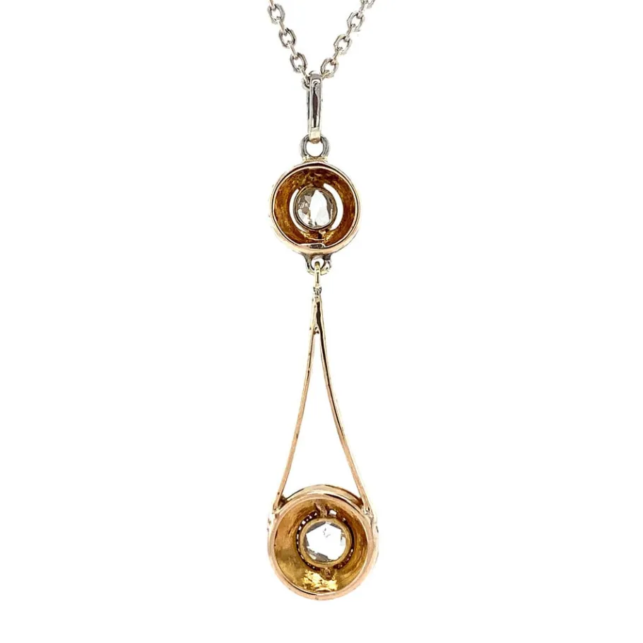 tricolour_gold_pendant_wi_4-1.webp Tricolour gold pendant with diamonds 14 krt 900>Vintage Jewellery Online