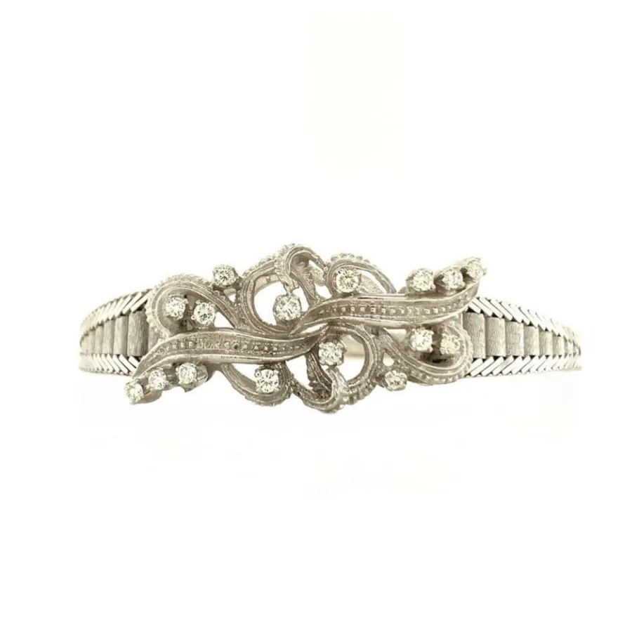 white_gold_bracelet_with__2-1.webp White gold bracelet with diamonds 14 krt>Vintage Jewellery New