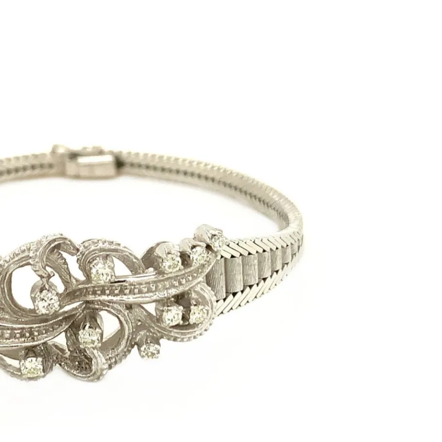 white_gold_bracelet_with__3-1.webp White gold bracelet with diamonds 14 krt>Vintage Jewellery New