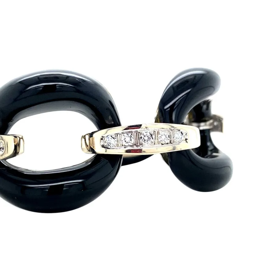 white_gold_bracelet_with__3-2.webp White gold bracelet with onyx and diamonds 14 krt>Vintage Jewellery Online