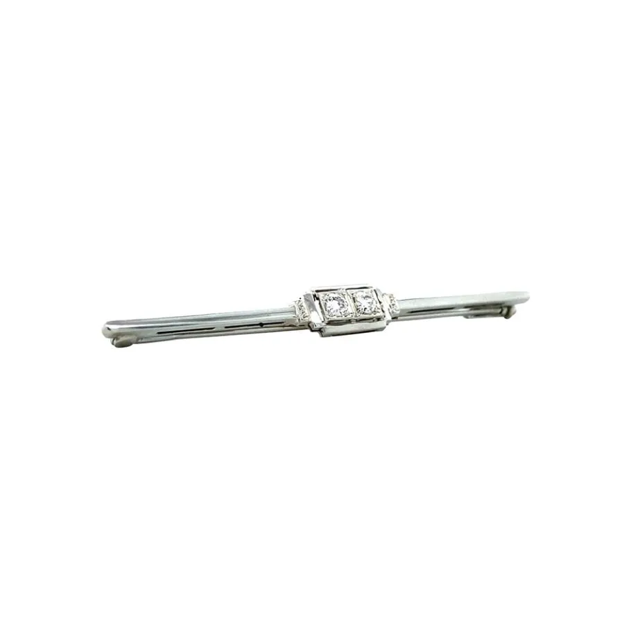 white_gold_brooch_with_di_2.webp White gold brooch with diamonds 18 krt>Vintage Jewellery Outlet