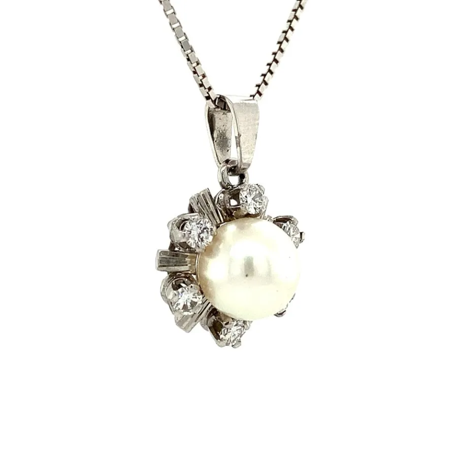 white_gold_pendant_with_d_2-2.webp White gold pendant with diamond and pearl 18 krt>Vintage Jewellery Sale