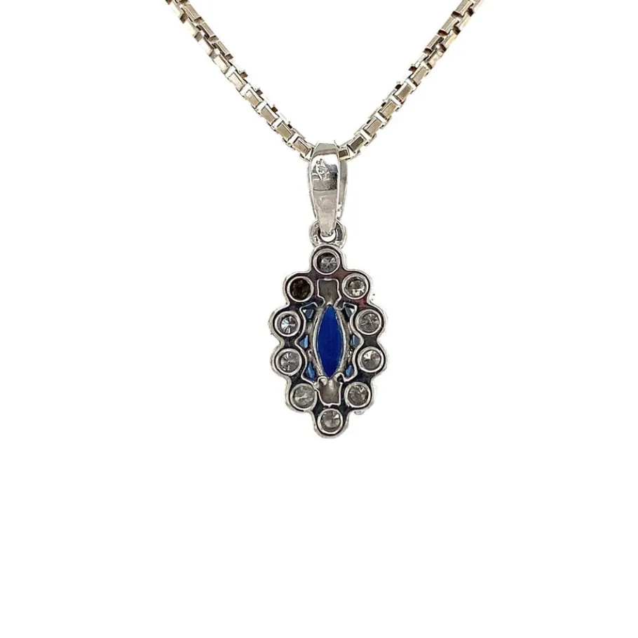 white_gold_pendant_with_s_4.webp White gold pendant with sapphire and diamond 14 krt>Vintage Jewellery New