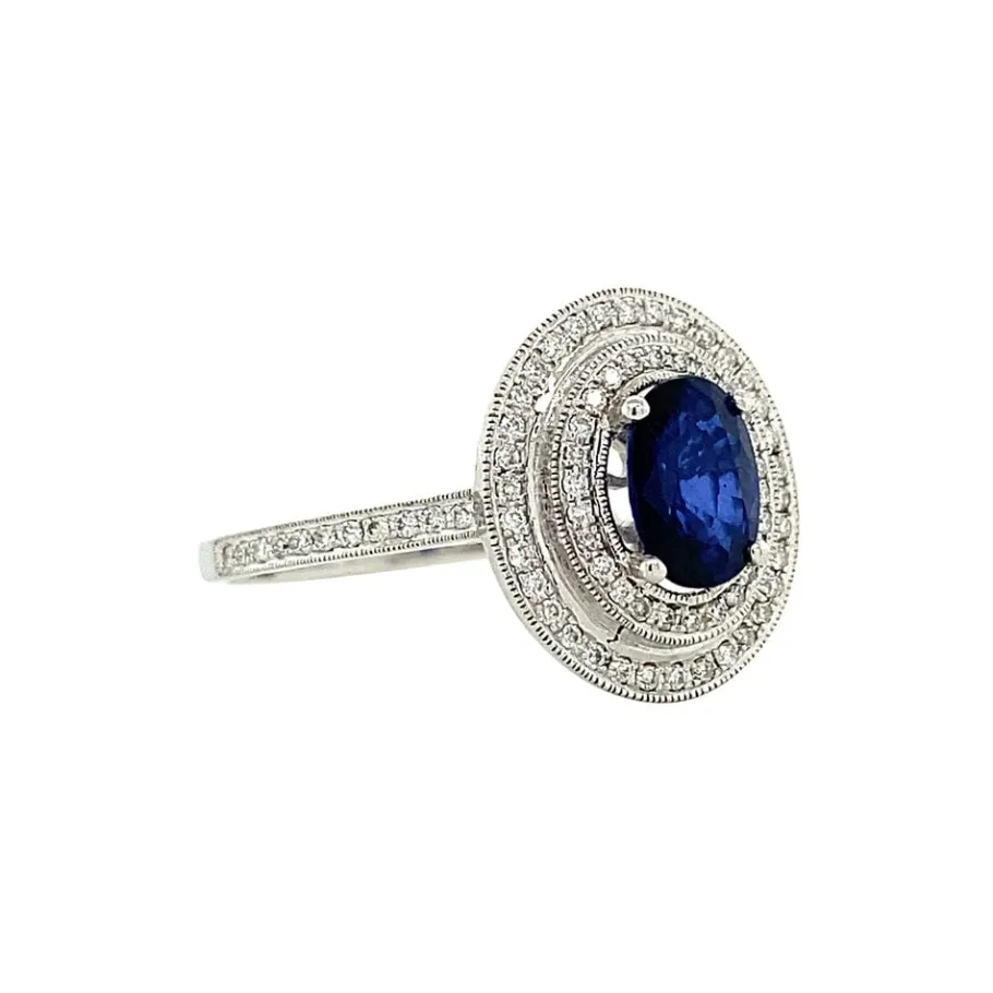 white_gold_ring_with_sapp_2-2.webp White gold ring with sapphire and diamond 18 krt>Vintage Jewellery Outlet