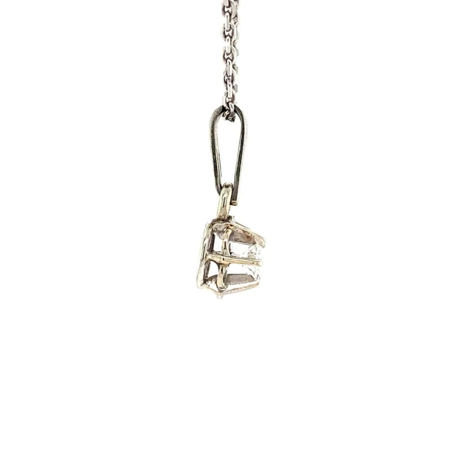 white_gold_solitaire_pend_3.webp White gold solitaire pendant with diamonds 14 krt>Vintage Jewellery New